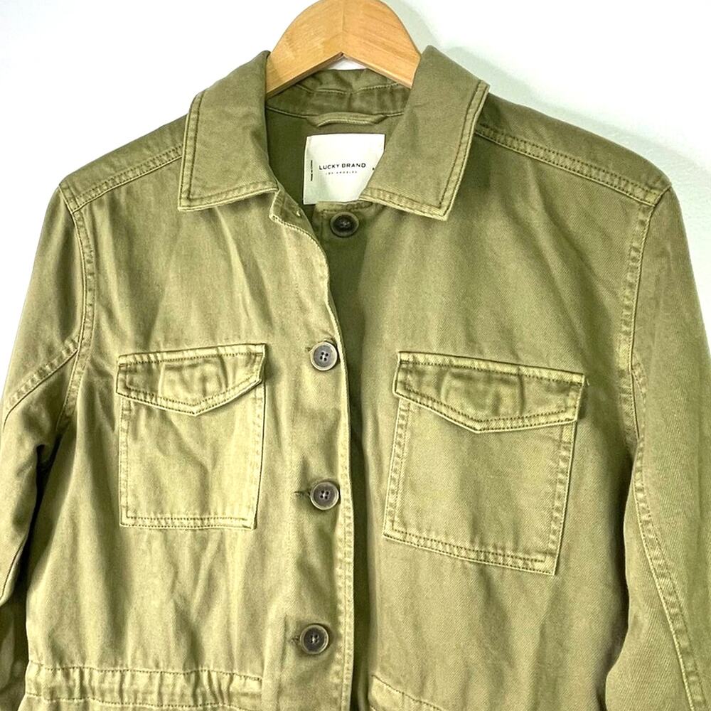 Lucky Brand Army Green Chore Jacket Medium Utility New - Picture 11 of 14